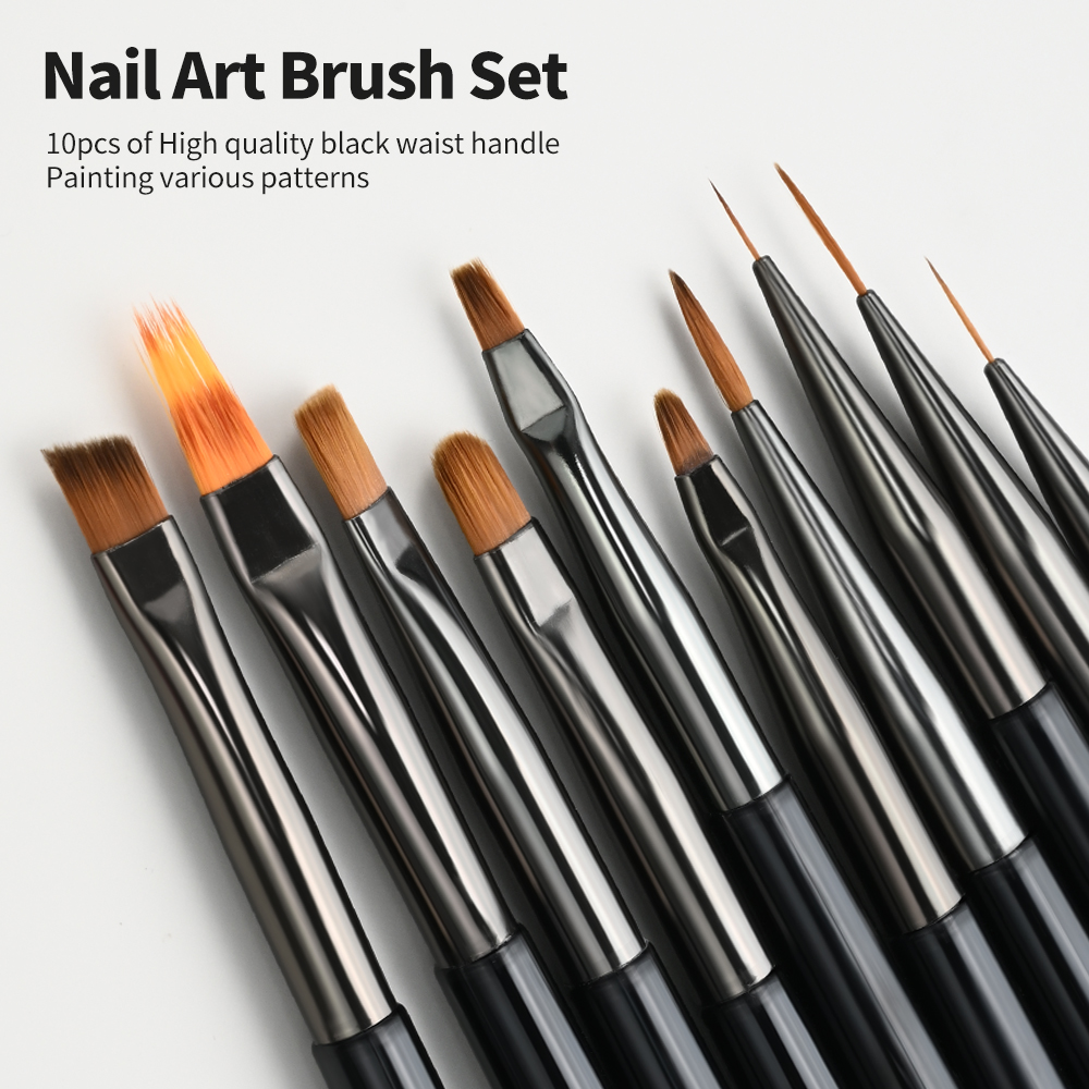 Nail Art Brush Set - 10pcs Nail Art Pen Brush UV