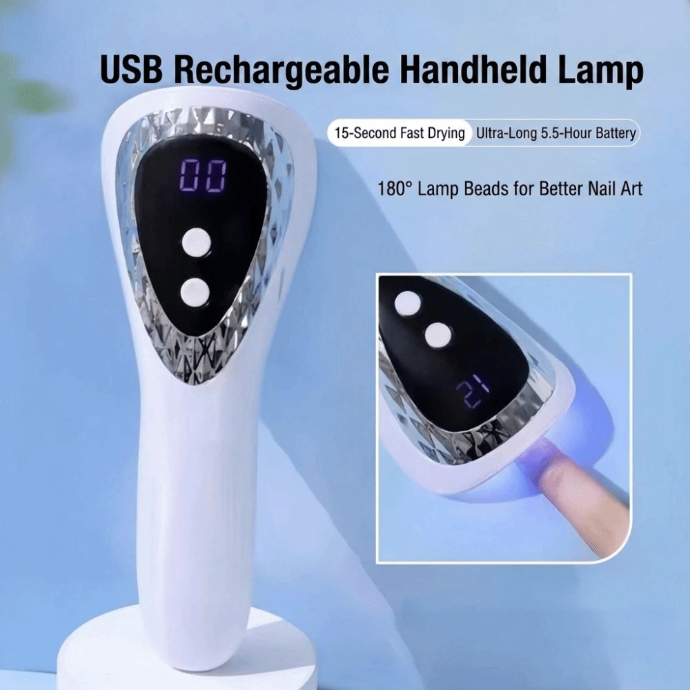 Nail Art Gel Polish - Handheld UV LED Nail Lamp Quick