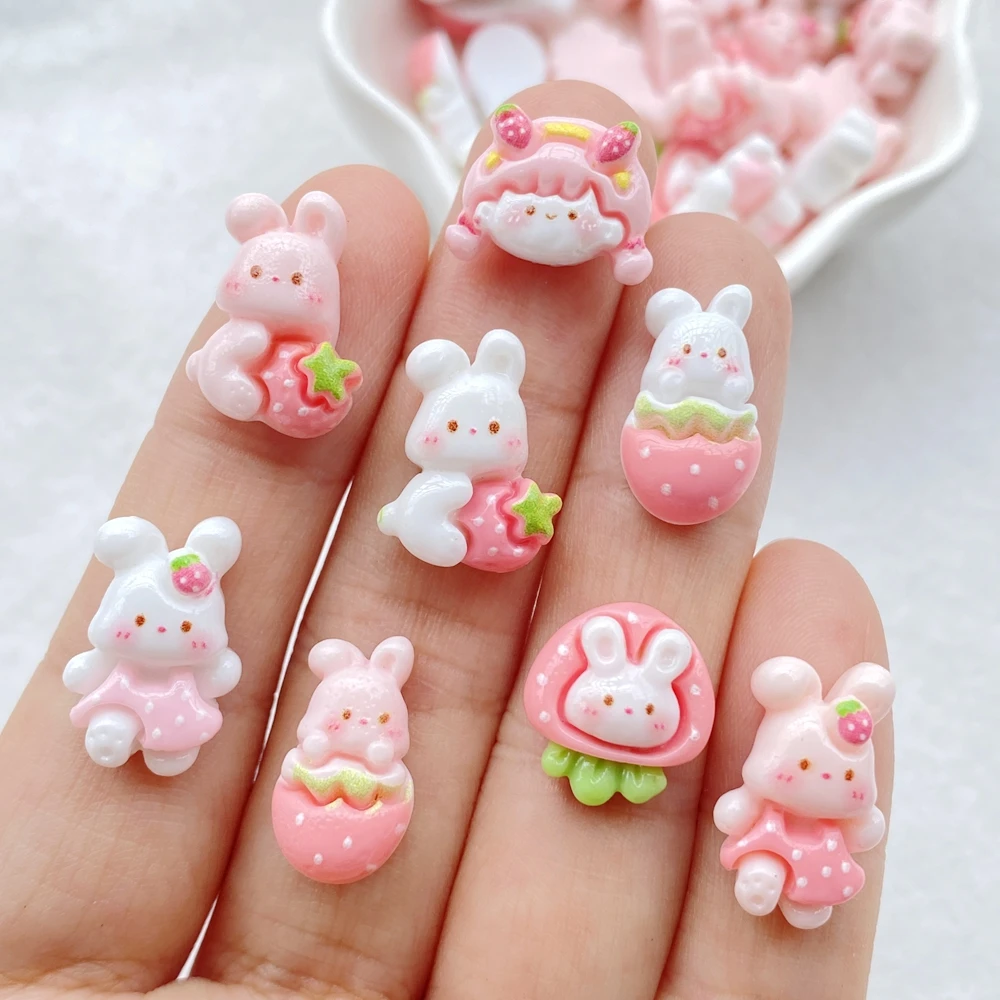 Nail Art Motif - 30pcs Resin Colorful Mini Cartoon Radish
