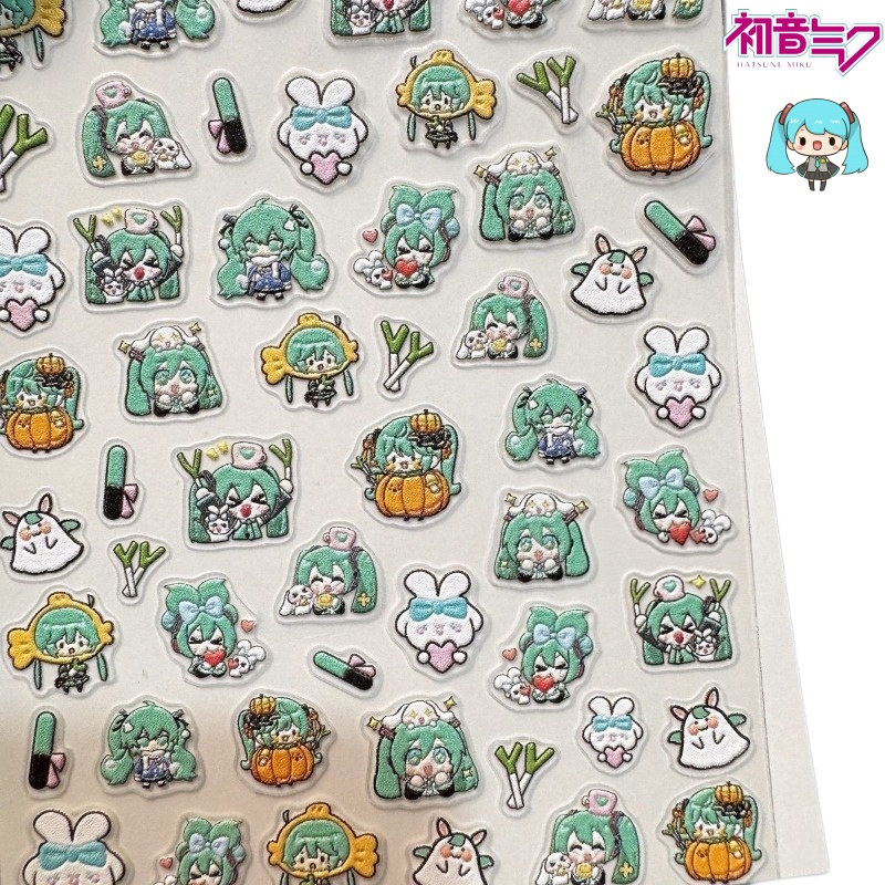 Nail Art Motif - Cute Hatsune Miku Nail Stickers New‑Process