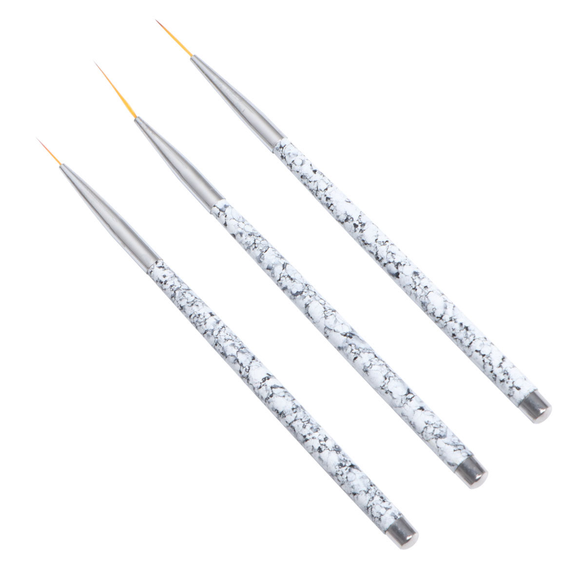 Nail Art Brush Set - 3Pcs Nail Art Liner Brushes Set