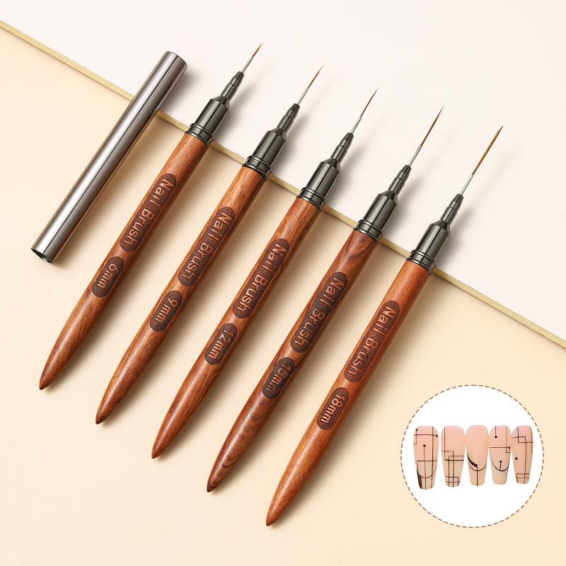 Wood Handle Nail Art Brush Set - Nail Art Brush Set recension och pris