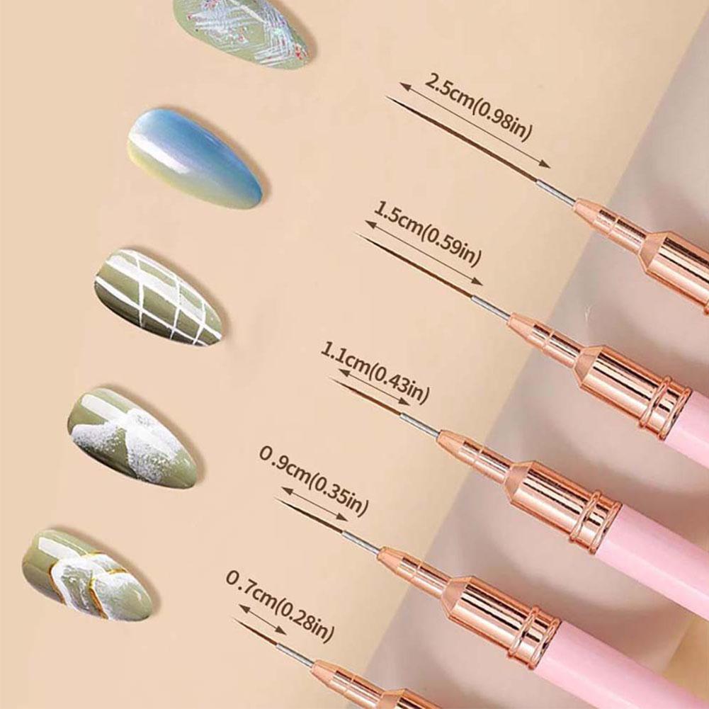 5PCS Nail Art Liner Brush Set  - Nail Art Brush Set recension och pris