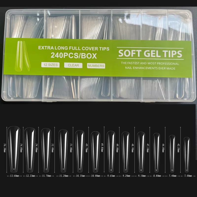 240 Pieces XXL Fake Nails Extr - Nail Art Xxl recension och pris