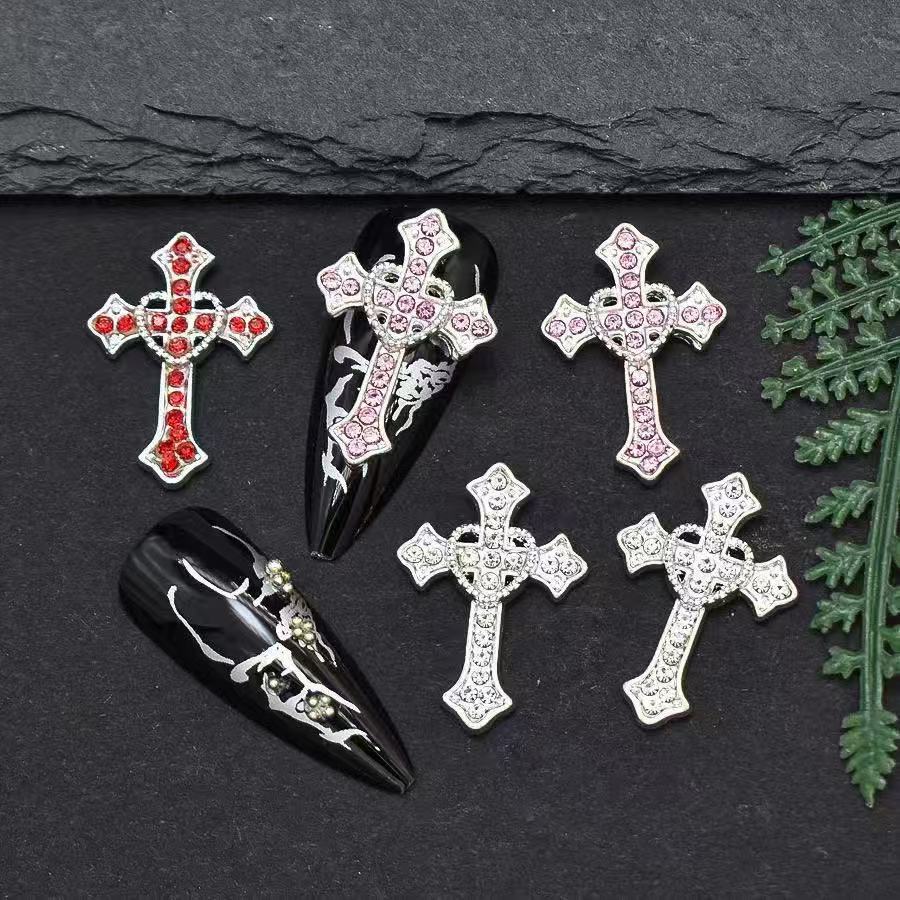5Pcs XXL Silver Cross Luxury N - Nail Art Xxl recension och pris
