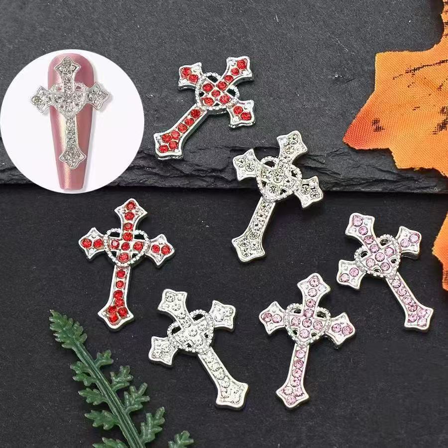 5Pcs XXL Silver Cross Luxury N - Nail Art Xxl recension och pris