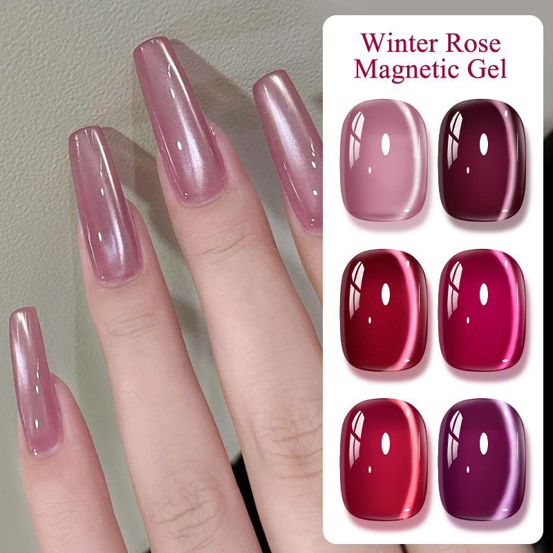 Pink Winter Rose Cat Magnetic  - Nail Art Valentine recension och pris