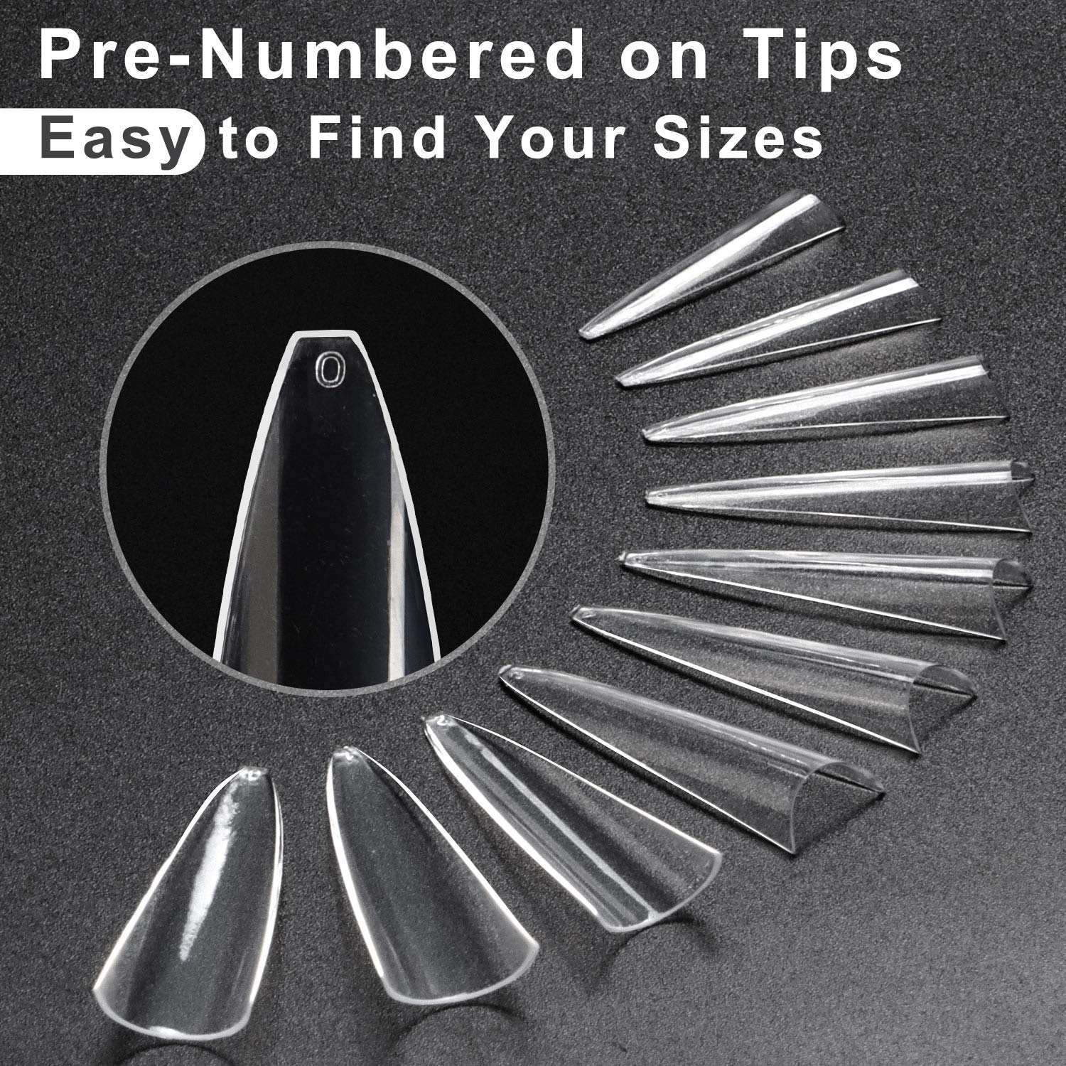 XXL Stiletto False Nails -Half - Nail Art Xxl recension och pris