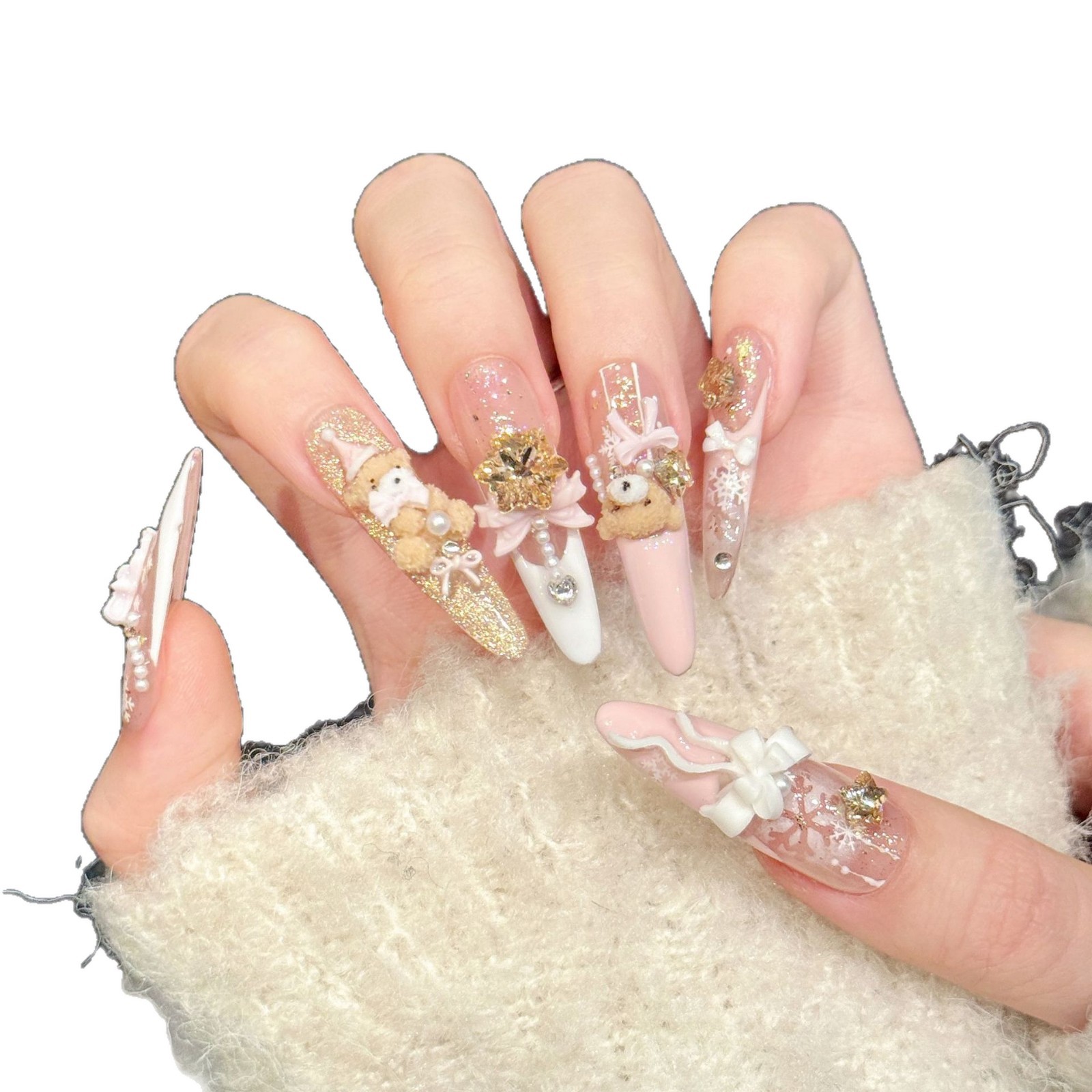 10Pcs Handmade Press On Nails  - Nail Adhesive Tab recension och pris