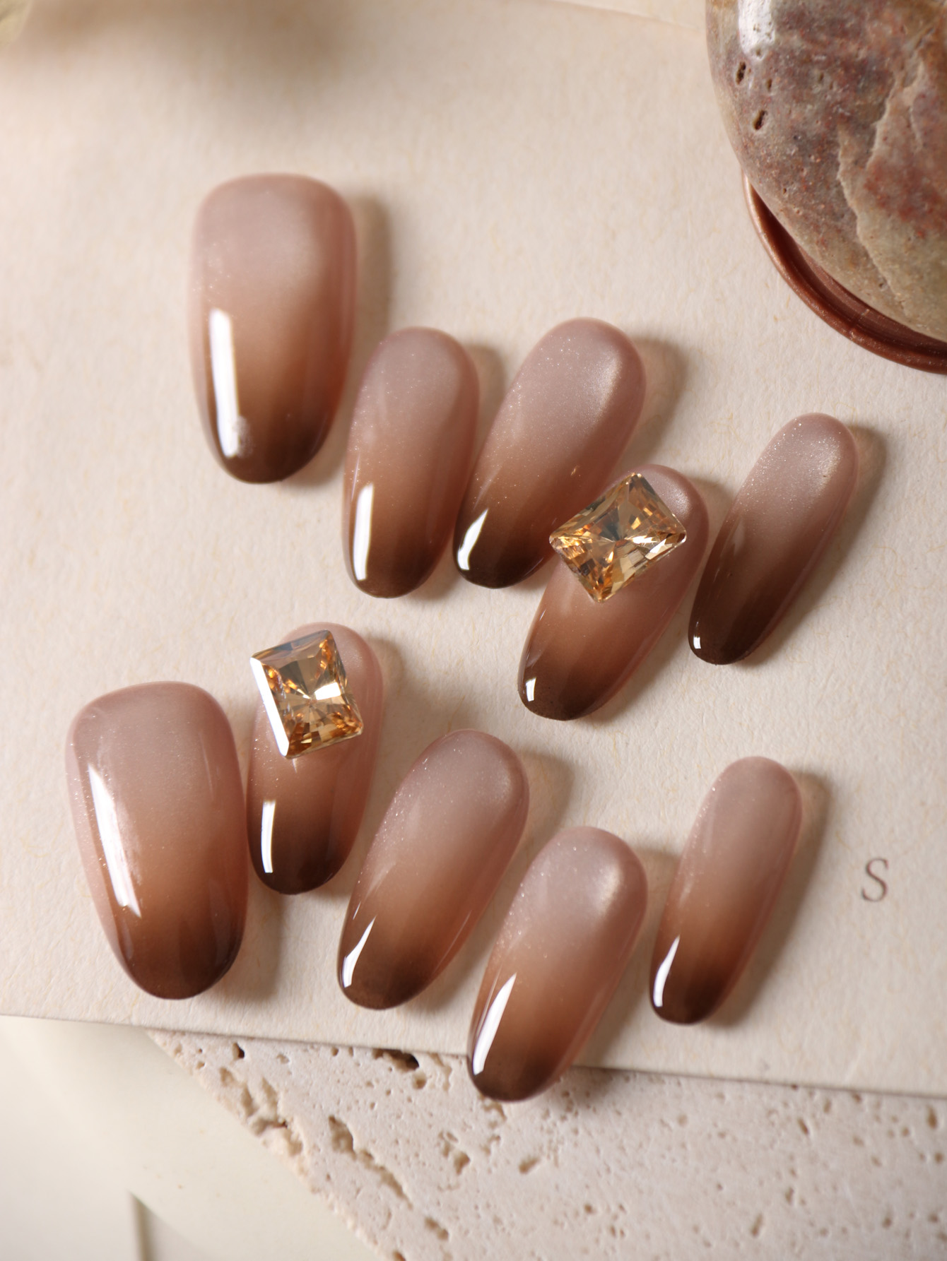 10Pcs Acrylic Press on Nails B - Nail Adhesive Tab recension och pris