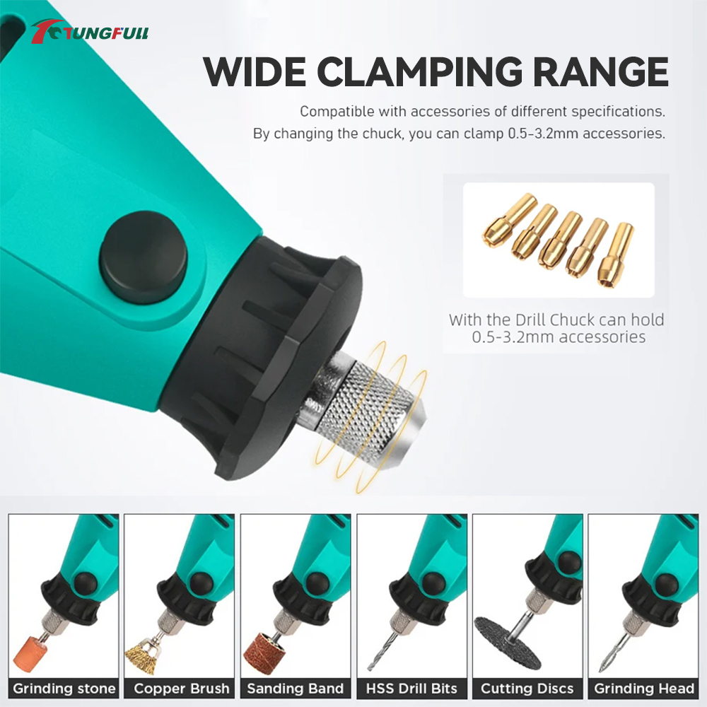 TUNGFULL Mini Electric Grinder - Nail Art Gel Polish recension och pris