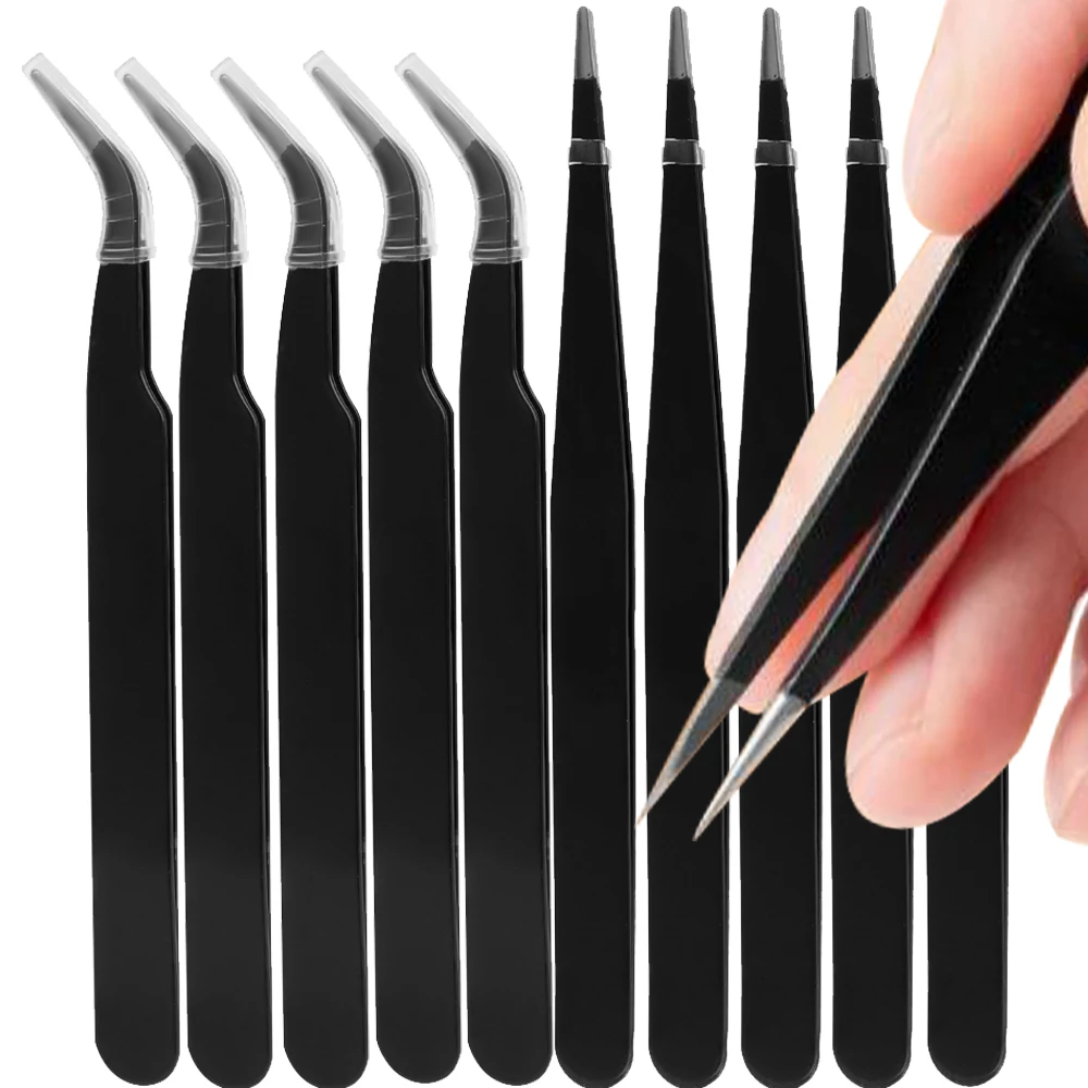 10PCS Curved Tip Eyelash Exten - Nail Extension Form recension och pris