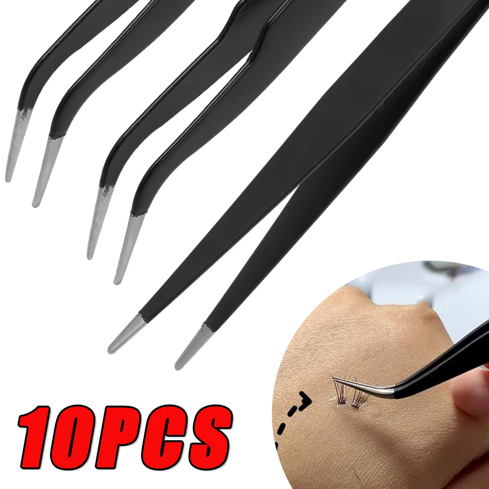 10PCS Curved Tip Eyelash Exten - Nail Extension Form recension och pris