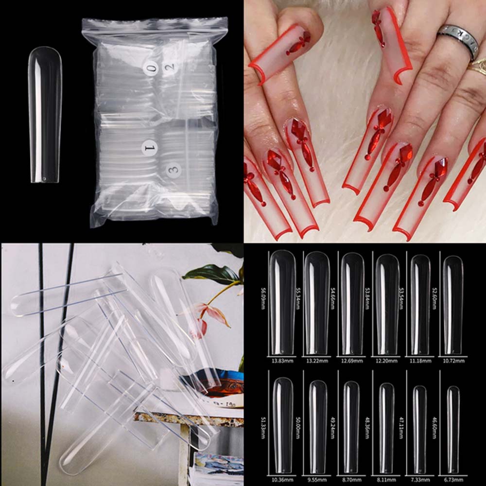 120pcs XXXL Clear/Nature Long  - Nail Art Xxl recension och pris