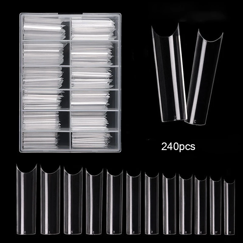 240pcs/Box XXL Extra Straight  - Nail Art Xxl recension och pris