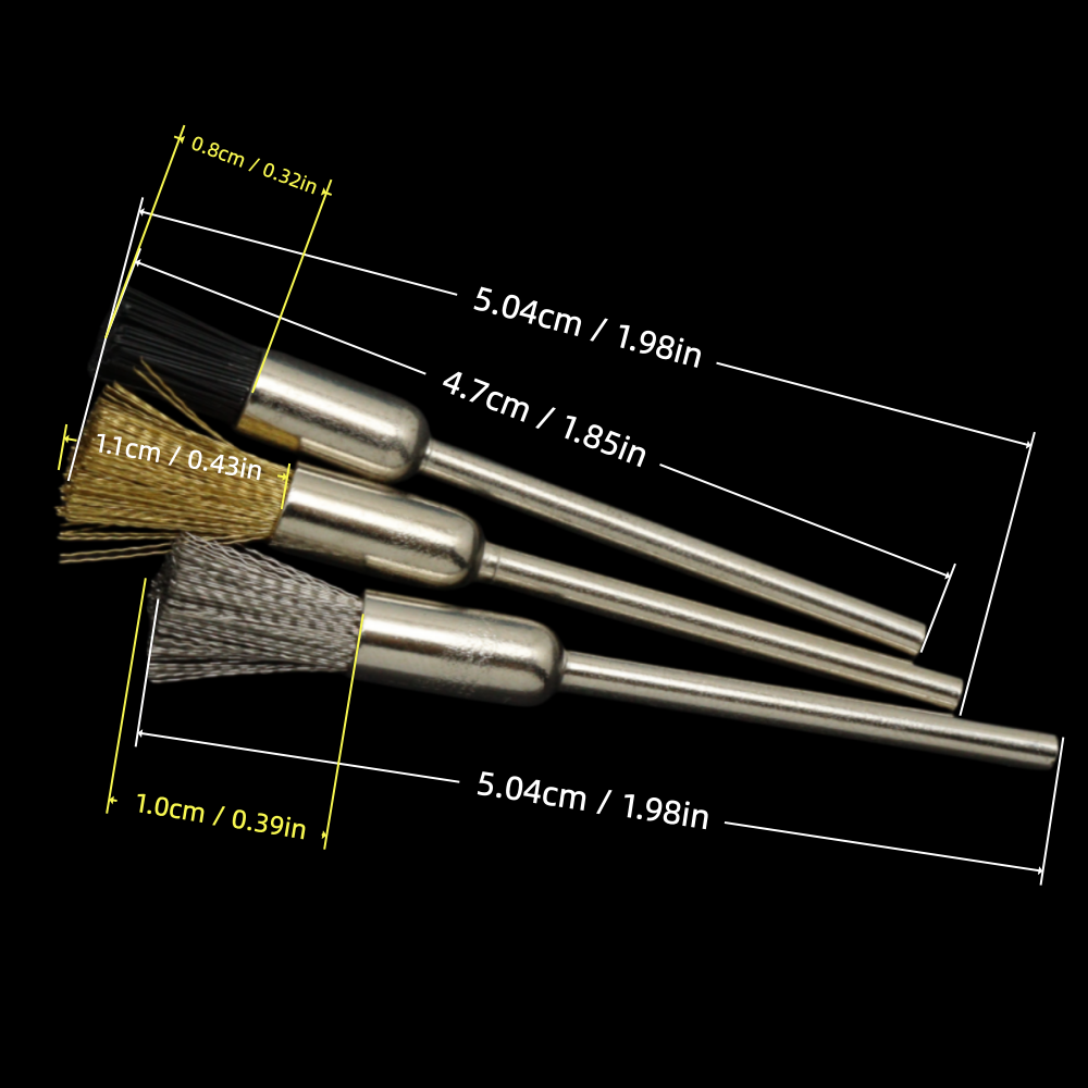 3Pcs Nail Drill Bit Cleaning B - Nail Art Brush Set recension och pris