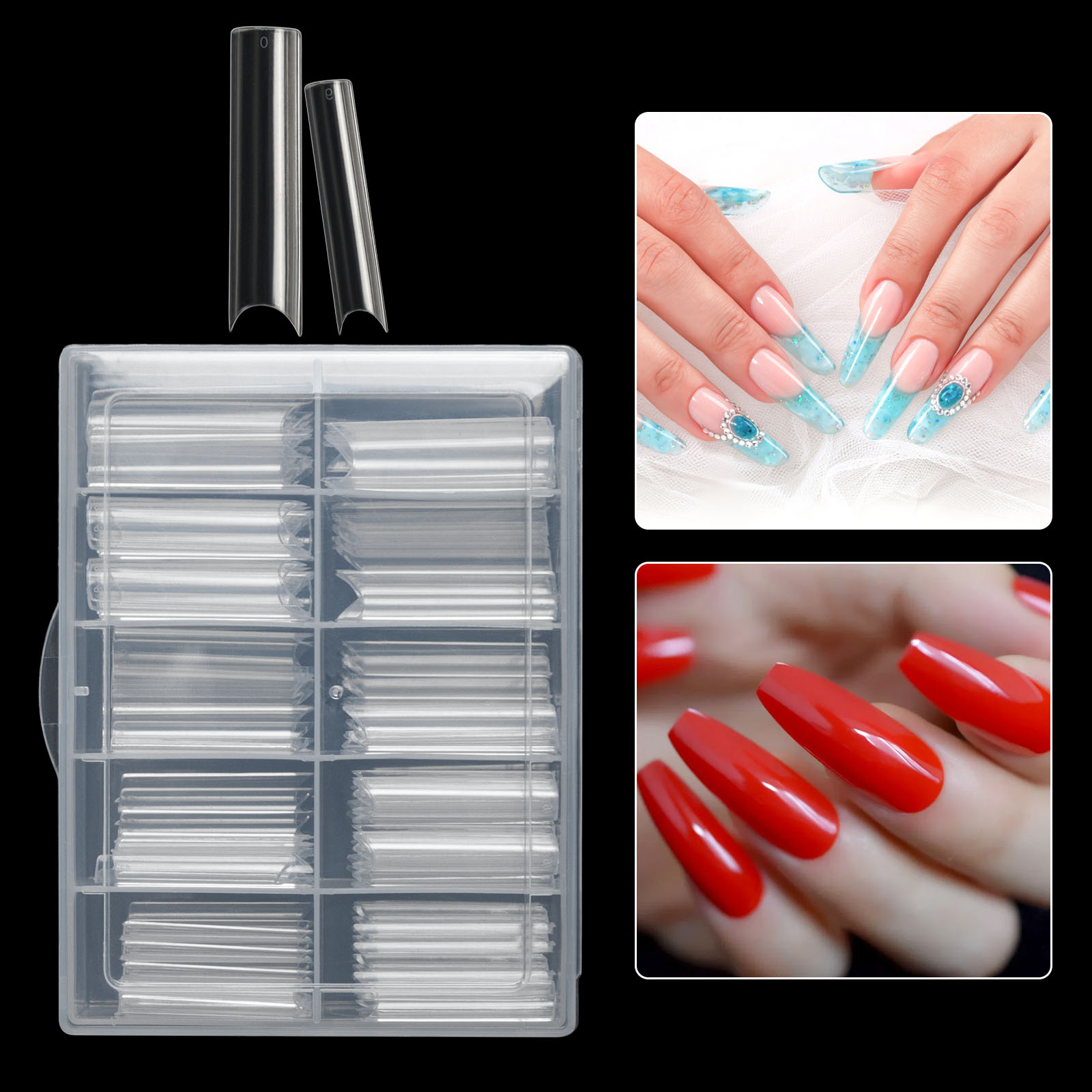 100pcs/Box XXL Extra Straight  - Nail Art Xxl recension och pris