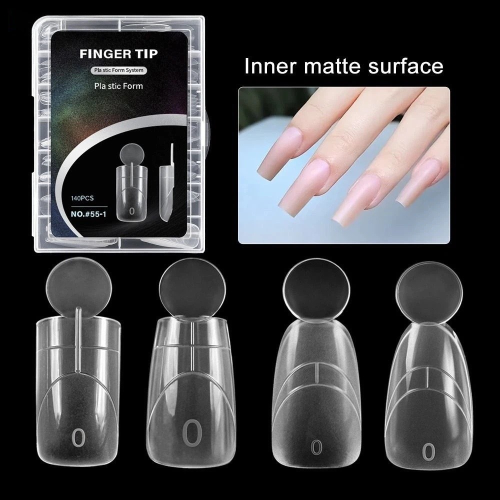 140PCS Matte Surface French Na - Nail Extension Form recension och pris