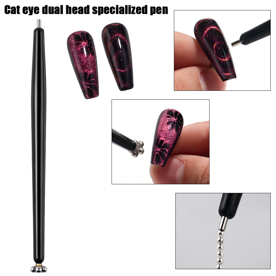 1/2pcs Fancy Double Headed Cat - Nail Art Full Cat Eye recension och pris