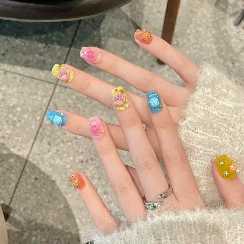 100 Mini Colorful Turtle Resin - Nail Art Design recension och pris