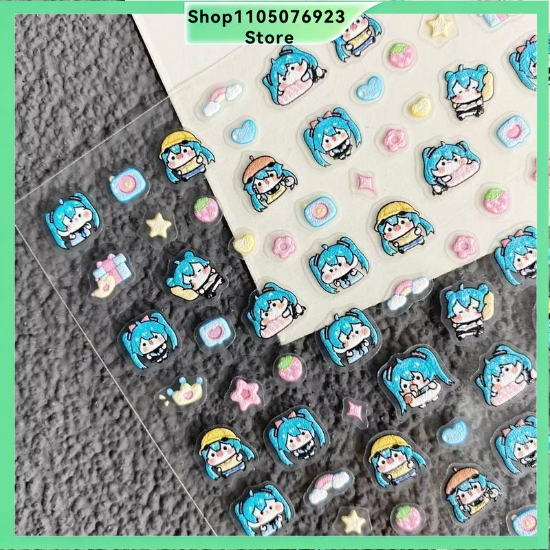 Cute Cartoon Hatsune Miku Nail - Nail Art Motif recension och pris