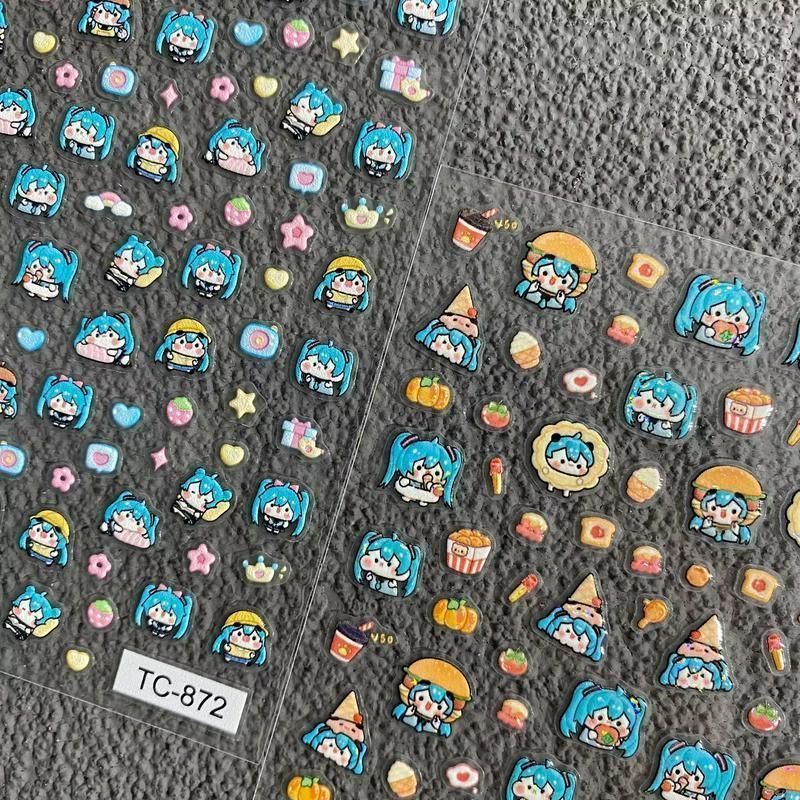 Cute Cartoon Hatsune Miku Nail - Nail Art Motif recension och pris
