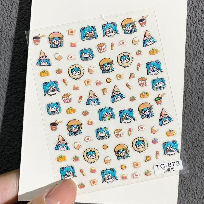 Cute Cartoon Hatsune Miku Nail - Nail Art Motif recension och pris