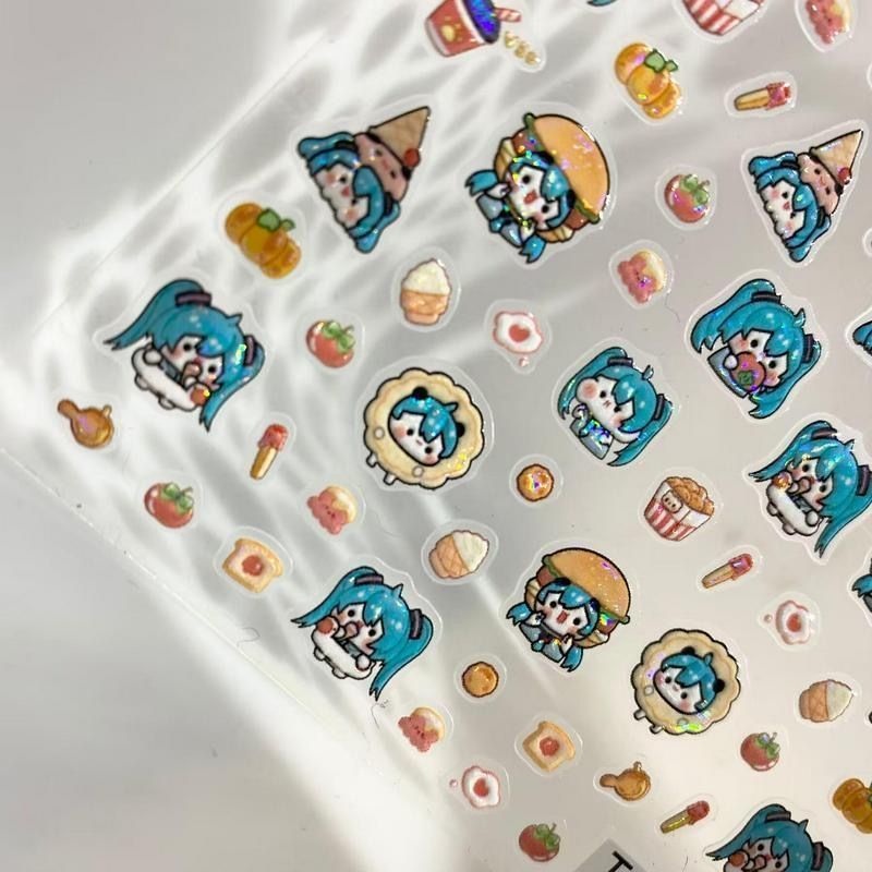 Cute Cartoon Hatsune Miku Nail - Nail Art Motif recension och pris