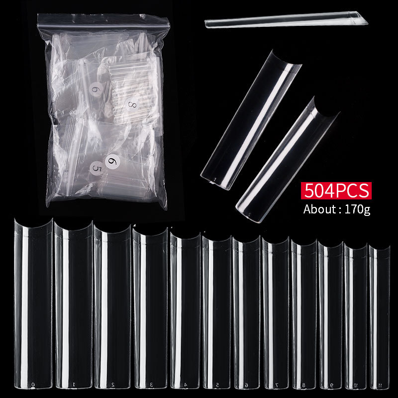 500 Pcs Long Square No C Curve - Nail Art Xxl recension och pris
