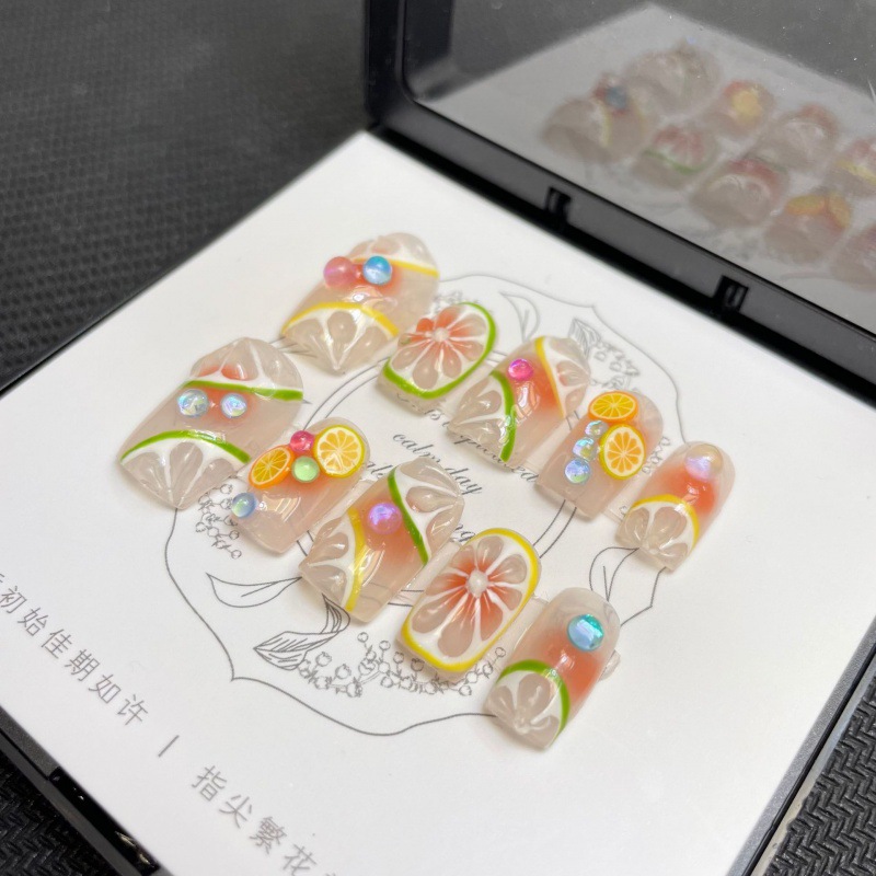 10 Pcs Luxury Handmade Press o - Nail Adhesive Tab recension och pris