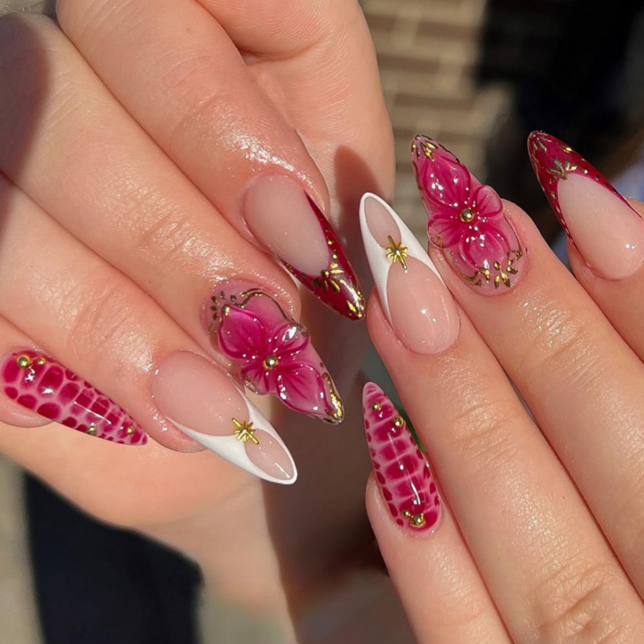 24pcs Finished Almond Press on - Nail Art Design recension och pris
