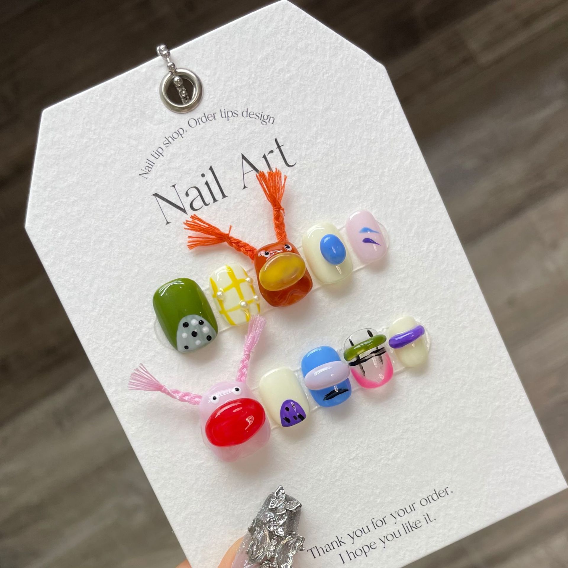 10 pcs Luxury Handmade Press o - Nail Adhesive Tab recension och pris