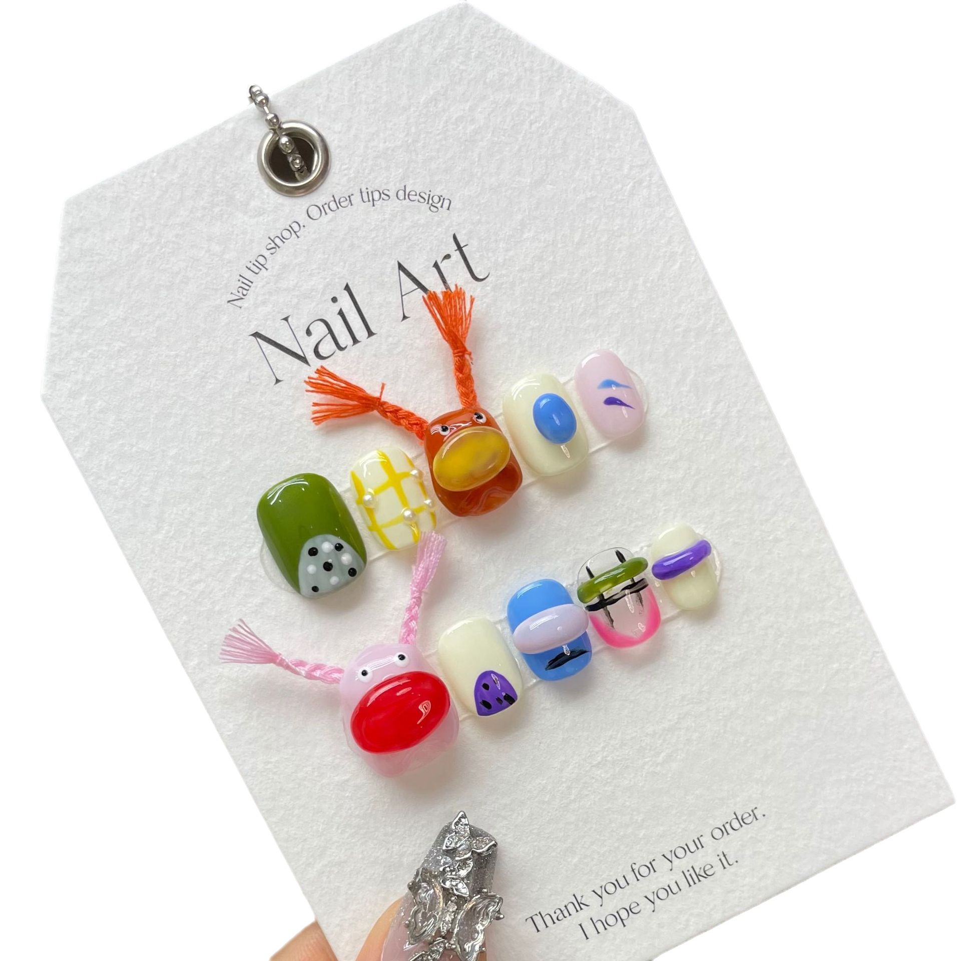 10 pcs Luxury Handmade Press o - Nail Adhesive Tab recension och pris