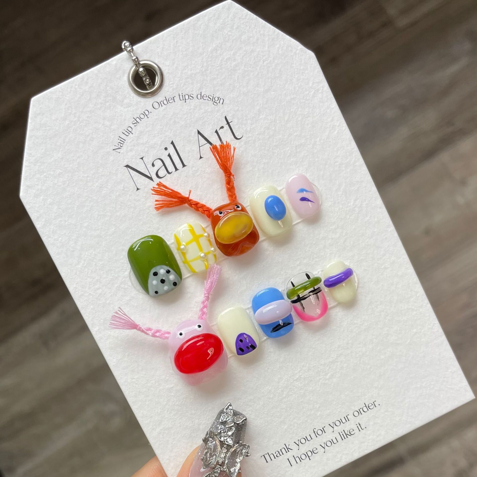 10 pcs Luxury Handmade Press o - Nail Adhesive Tab recension och pris