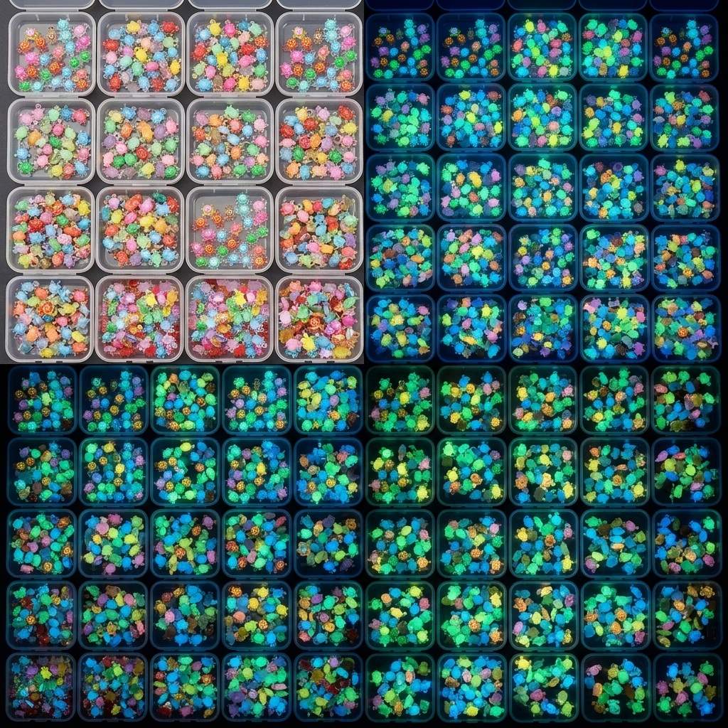 100pcs Mini Glowing Turtles Sa - Nail Art Motif recension och pris