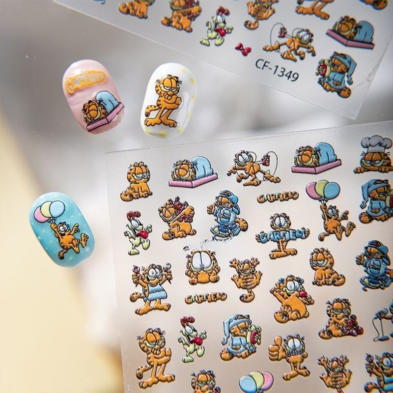 New Garfield Nail Art Stickers - Nail Art Design recension och pris