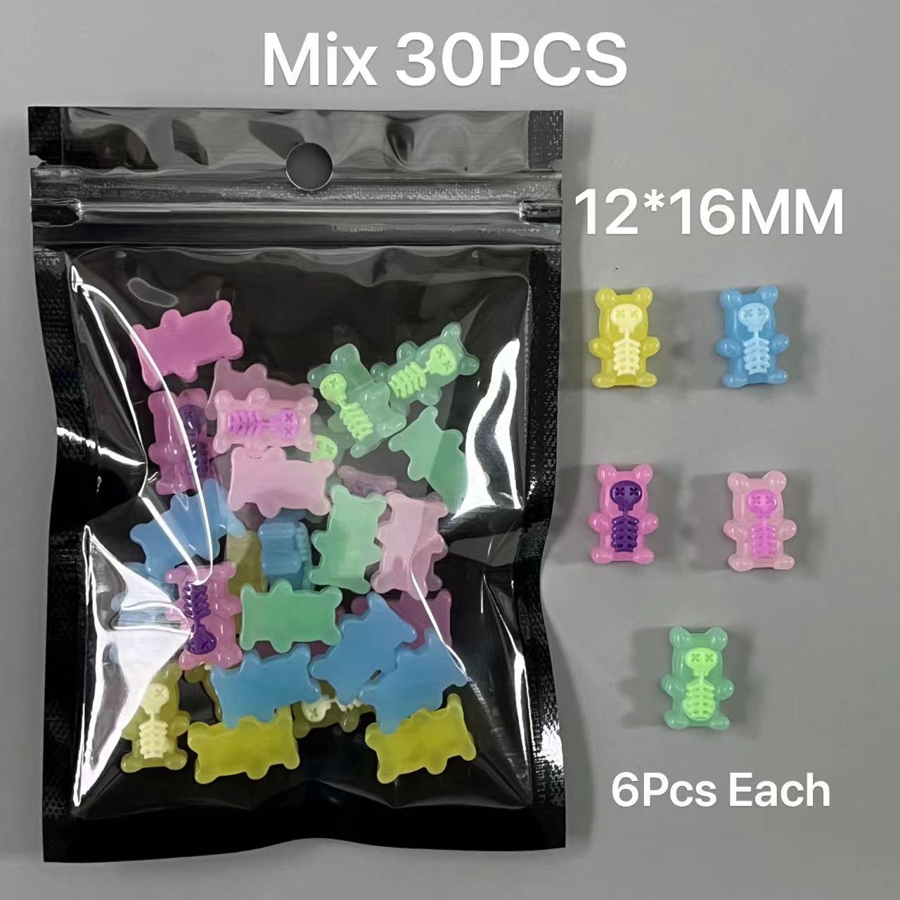 30Pcs Mix Cartoon Bear Bunny H - Nail Art Xxl recension och pris