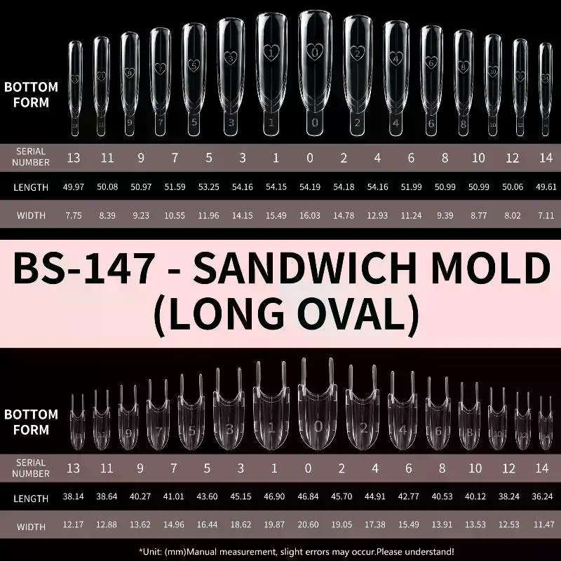 Sandwich Dual Nail Forms 120pc - Nail Extension Form recension och pris