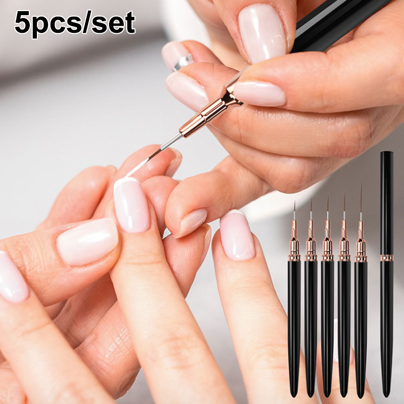 【K】5 Pcs/Set Nail Art Liner Br - Nail Art Brush Set recension och pris