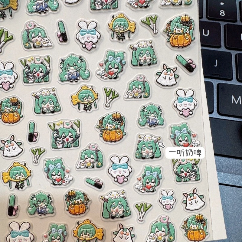 Cute Hatsune Miku Nail Sticker - Nail Art Motif recension och pris