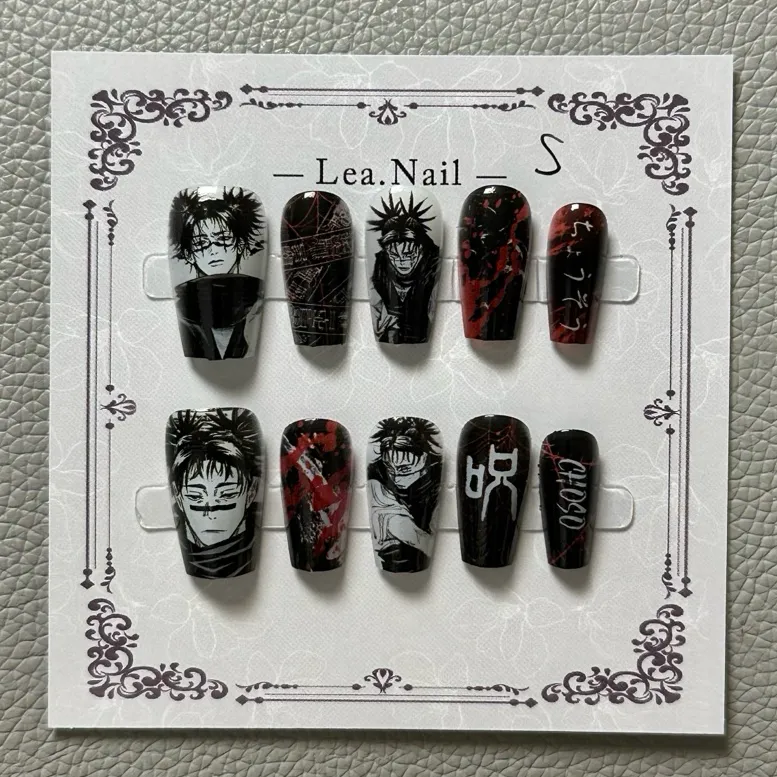 Gojo Satoru Manicure Cat's Eye - Nail Art Motif recension och pris