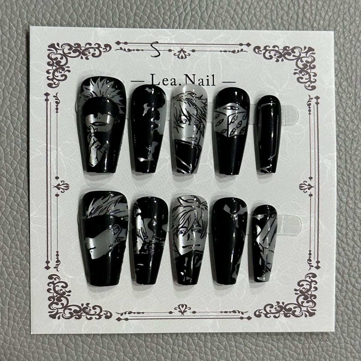 Gojo Satoru Manicure Cat's Eye - Nail Art Motif recension och pris