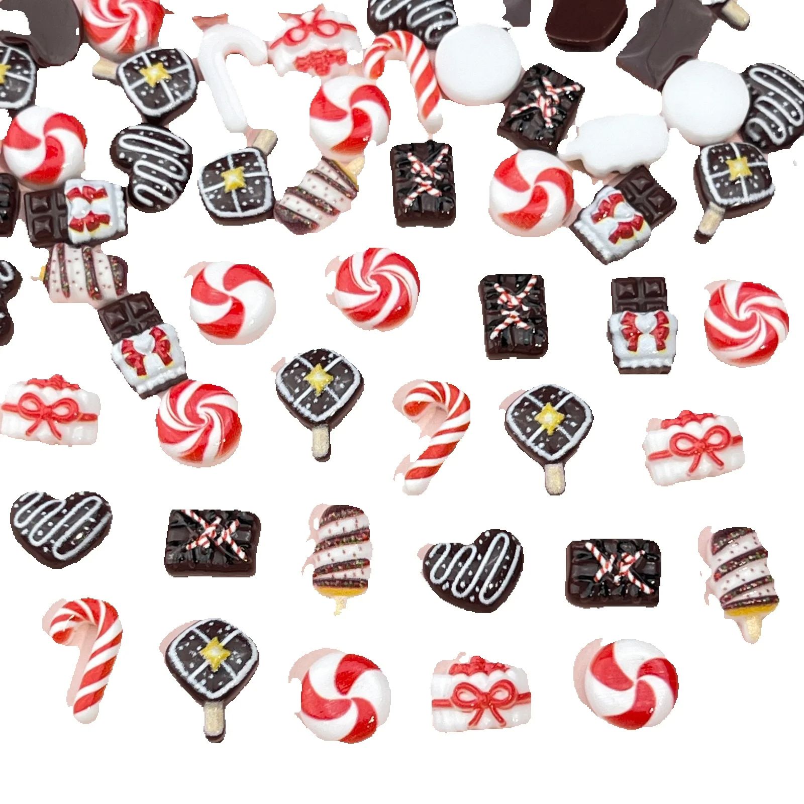 50pcs Resin Mini Christmas cho - Nail Art Xmas recension och pris
