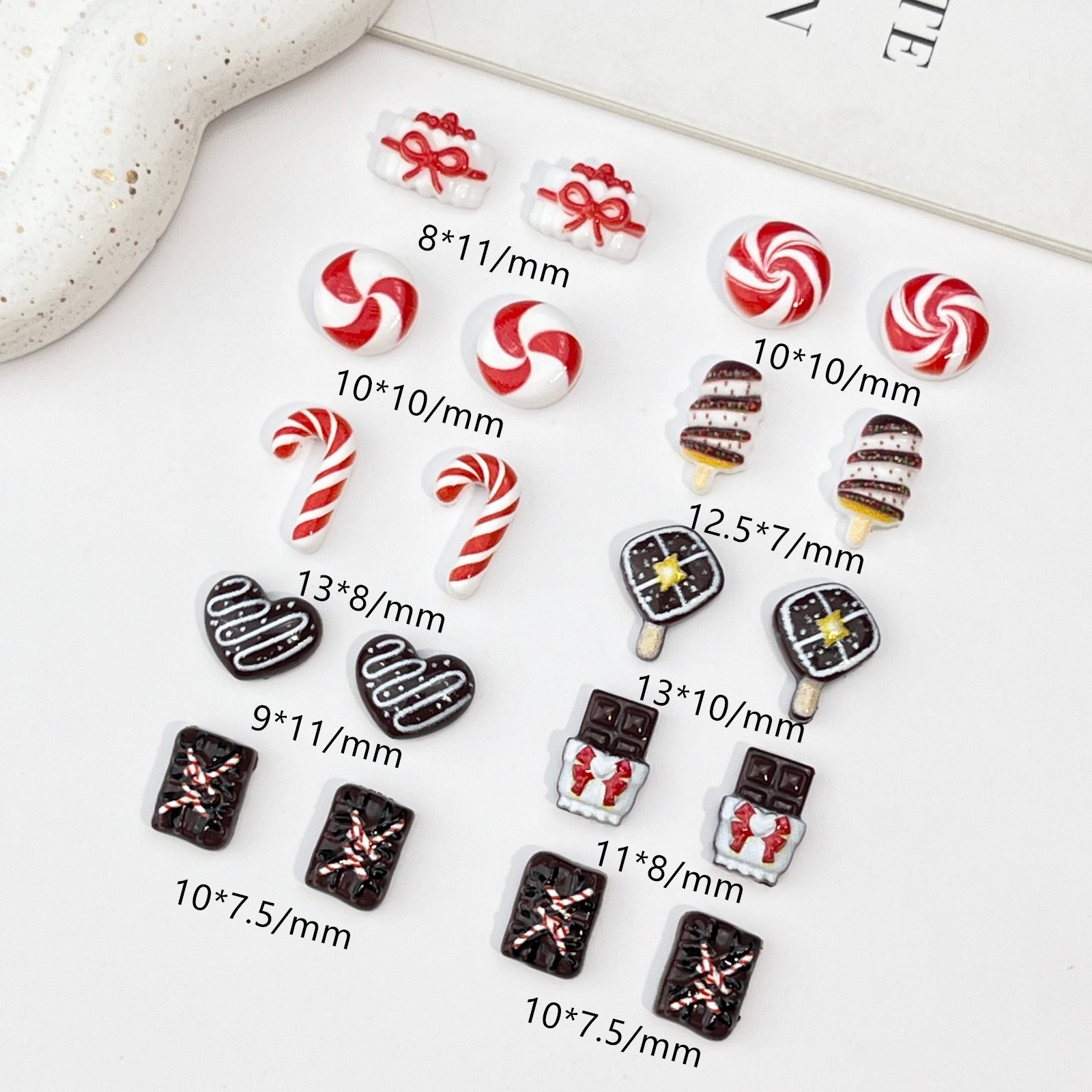 50pcs Resin Mini Christmas cho - Nail Art Xmas recension och pris
