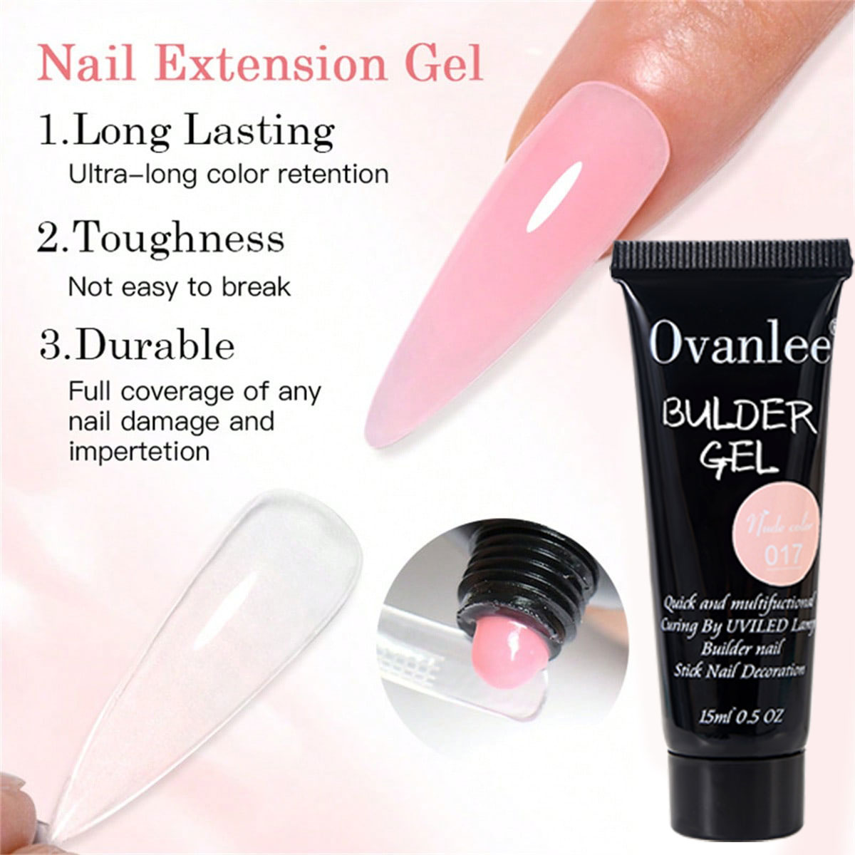 Ovanlee 18-In-1 Form-Free Poly - Nail Extension Form recension och pris