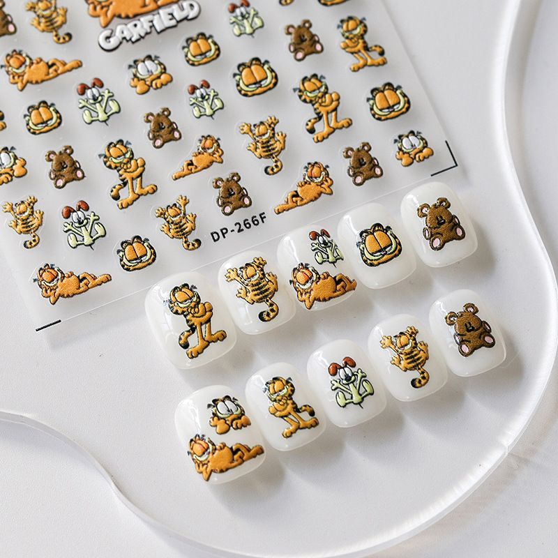 Cartoon Garfield Ins Style Nai - Nail Art Motif recension och pris