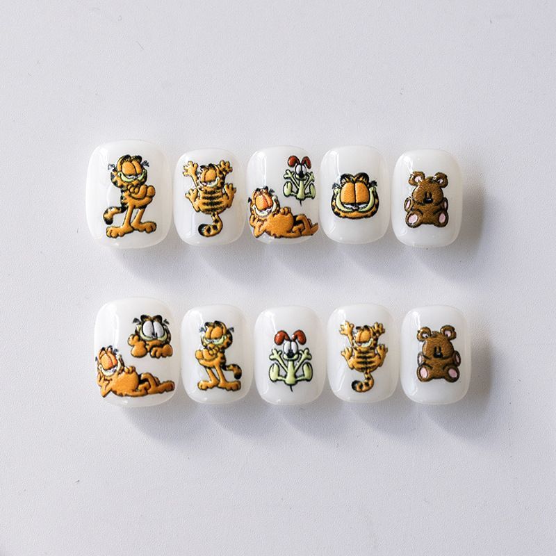 Cartoon Garfield Ins Style Nai - Nail Art Motif recension och pris