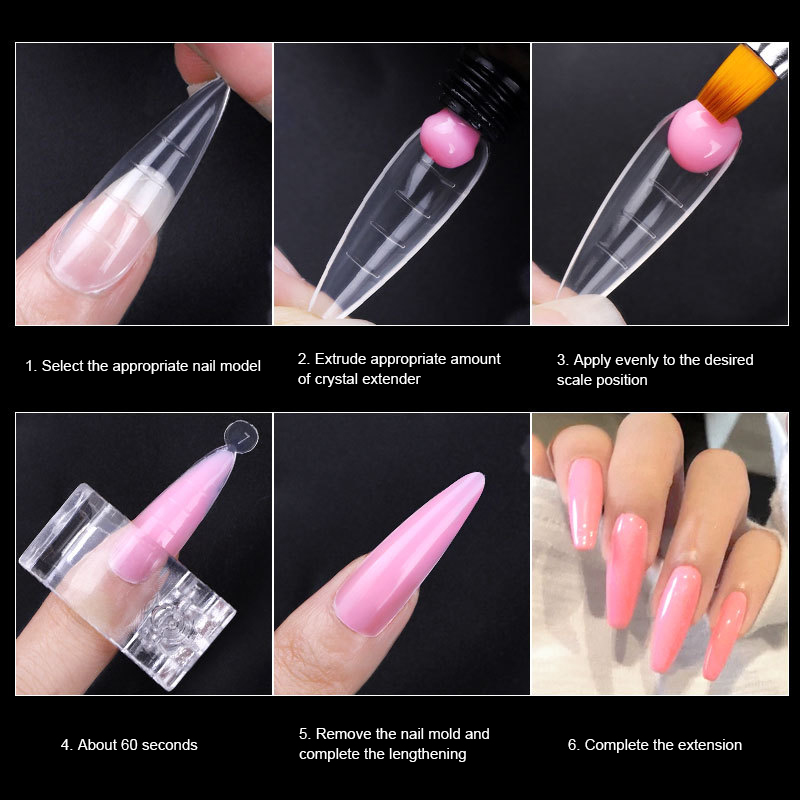 120 Pcs/Set Clear Dual Forms F - Nail Extension Form recension och pris