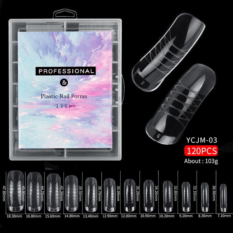 120 Pcs/Set Clear Dual Forms F - Nail Extension Form recension och pris