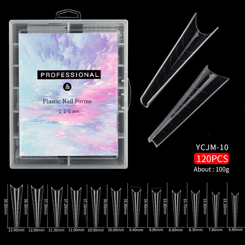 120 Pcs/Set Clear Dual Forms F - Nail Extension Form recension och pris